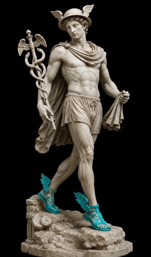 Marble sculpture of Hermes