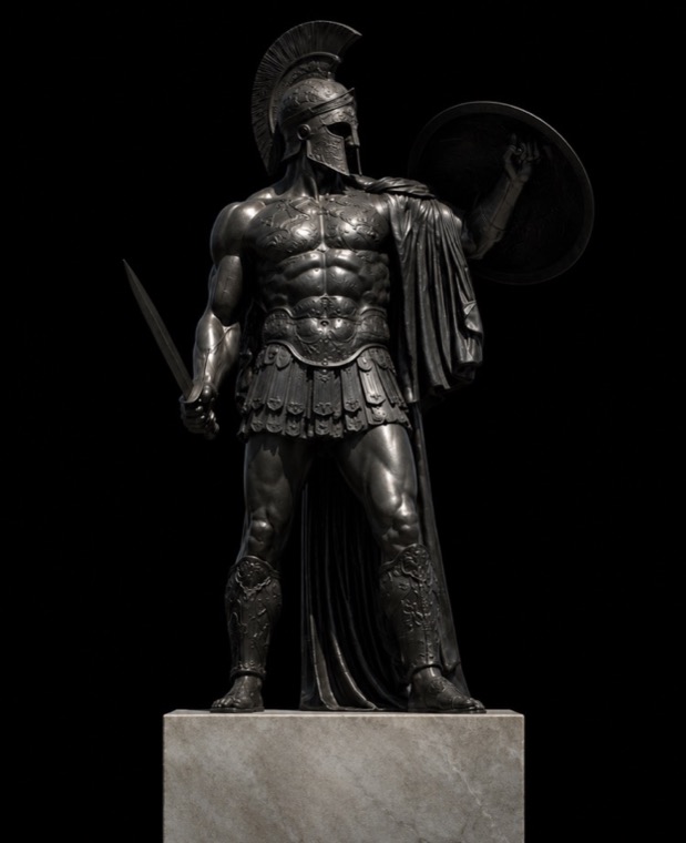Marble statue of Achilles