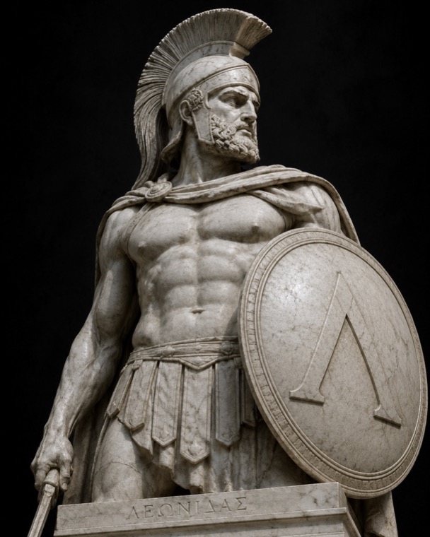 Marble statue of Leonidas