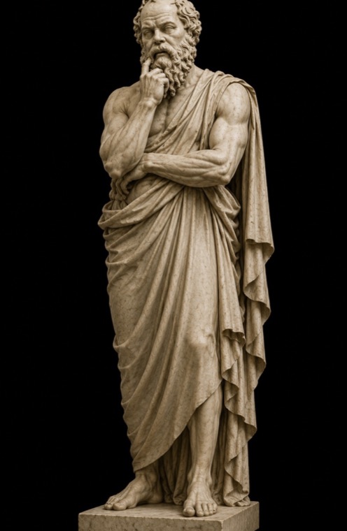 Marble statue of Socrates