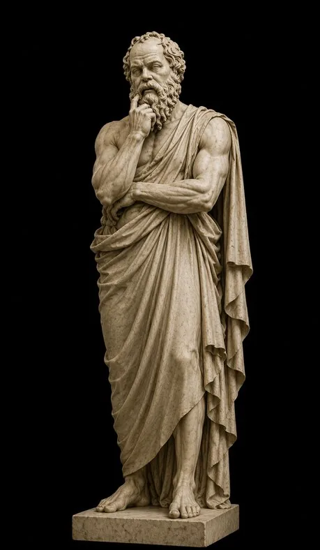 Marble statue of Socrates