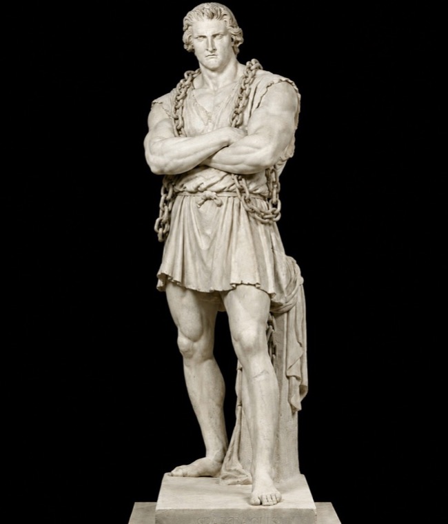 Marble statue of Spartacus